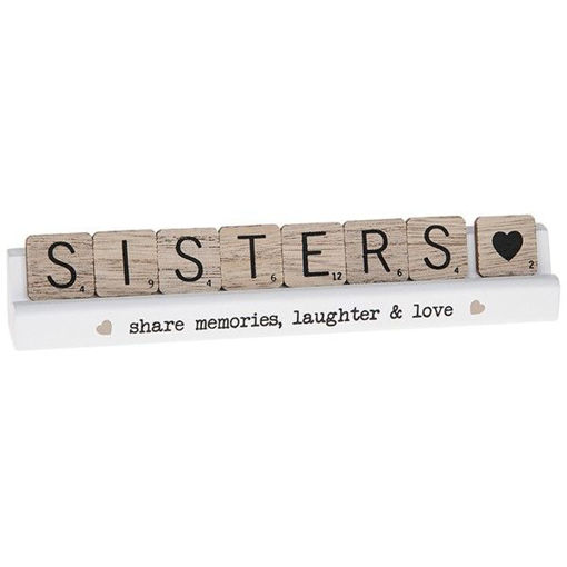Picture of SCRABBLE TABLE PLAQUE SISTERS